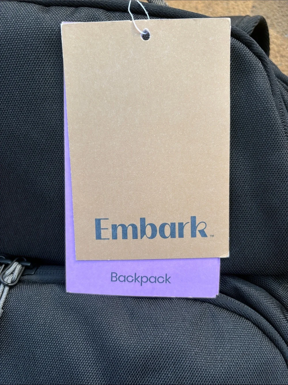NWT Embark Black Water Repellent Backpack